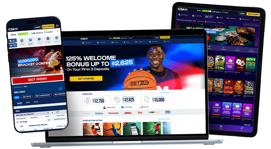 Mobile, Computer and Tablet showing the online gaming sites.